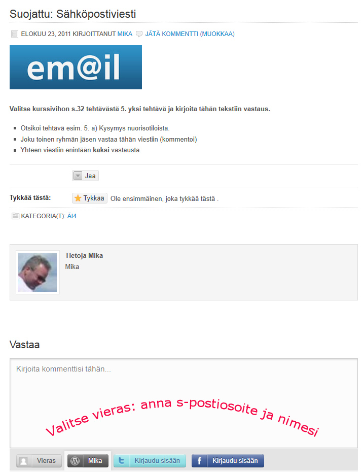 kommentti